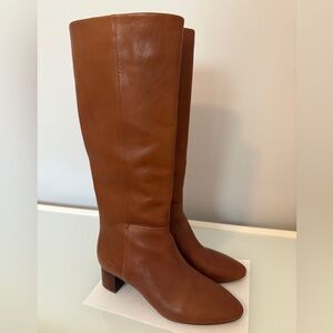 Brown Leather Tall Boots Banana Republic 9.5 Excellent Condition